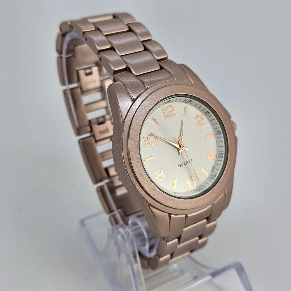 Men's‎ Watch 40MM White Dial Light Gold Bracelet Band 7.25